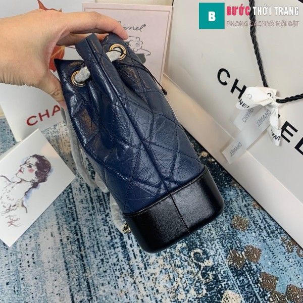 Túi xách Chanel Gabrielle Backpack siêu cấp màu xanh đen size 24cm - A94485