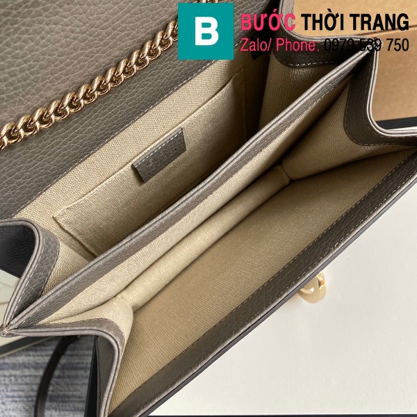 Túi đeo vai Gucci Interlocking G Chain siêu cấp màu ghi size 20 cm - 510304
