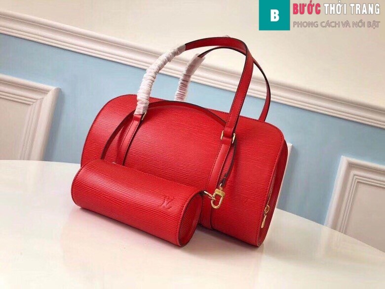 Túi xách LV Louis Vuitton Epi Soufflot Shoulder Bag siêu cấp màu đỏ size 30 cm - M52222 