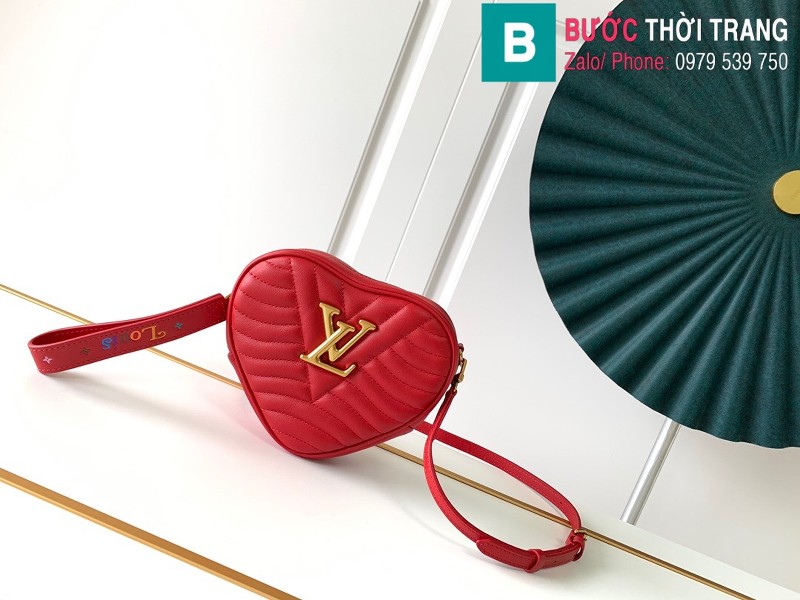 Túi xách Louis Vuitton New wave heart bag siêu cấp da bò màu đỏ size 18cm - M52796 