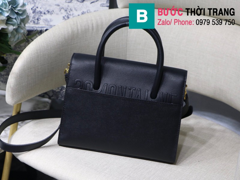 Túi xách Dior St. Honoré Bag siêu cấp da bê màu đen size 25cm