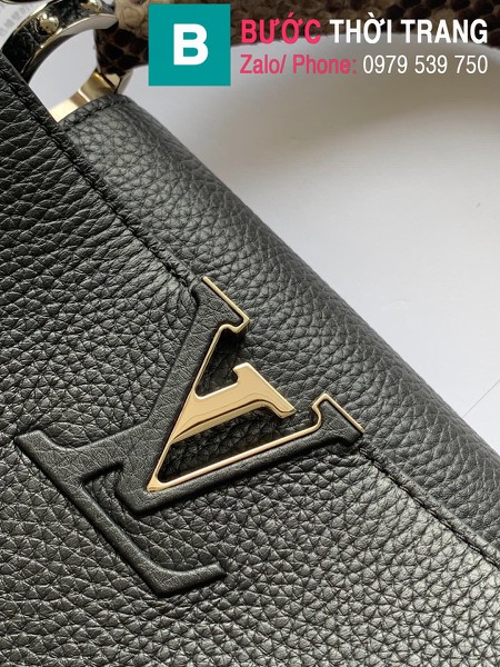 Túi xách LV Louis Vuitton Capucines Bag siêu cấp da bê màu đen size 31cm - M92800 