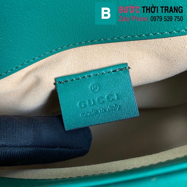 Túi xách Gucci Marmont mini top handle bag siêu cấp màu xanh size 21 cm - 547260