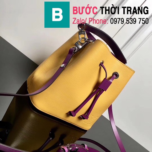 Túi xách LV Louis Vuitton NéoNoé BB Bag siêu cấp da sần màu vàng size 20cm - M52853