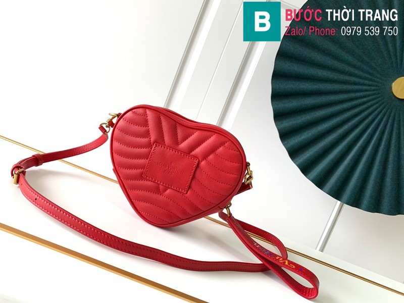 Túi xách Louis Vuitton New wave heart bag siêu cấp da bò màu đỏ size 18cm - M52796 