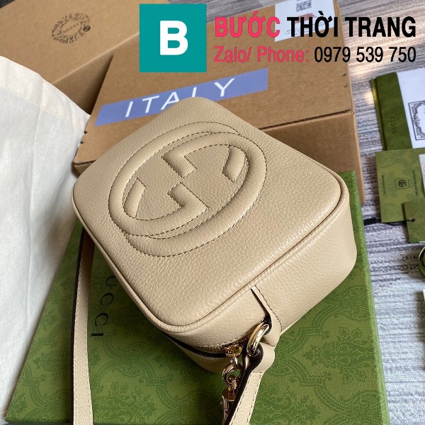 Túi xách Gucci Soho Small Leather Disco bag siêu cấp da bê màu trắng size 22cm - 308364