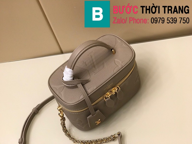 Túi xách Louis Vuitton Vanity Bag PM siêu cấp da bò màu nâu size 19cm - M45598