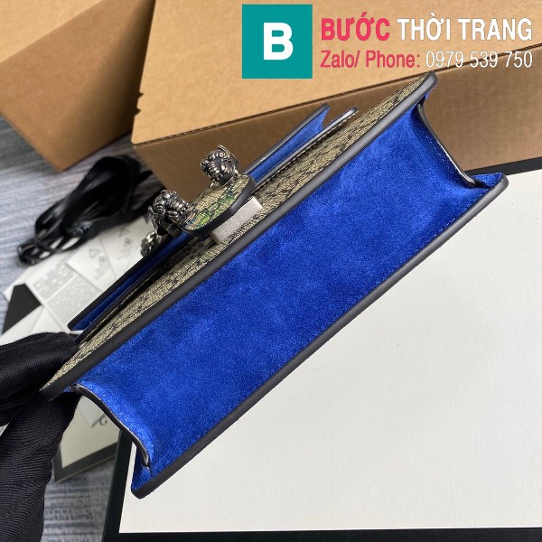 Túi xách Gucci Dionysus siêu cấp small da gốc khóa đầu rồng viền xanh size 20 cm - 421970