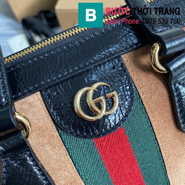Túi xách Gucci Ophidia small GG tote bag siêu cấp da lộn màu bò size 25 cm - 547551