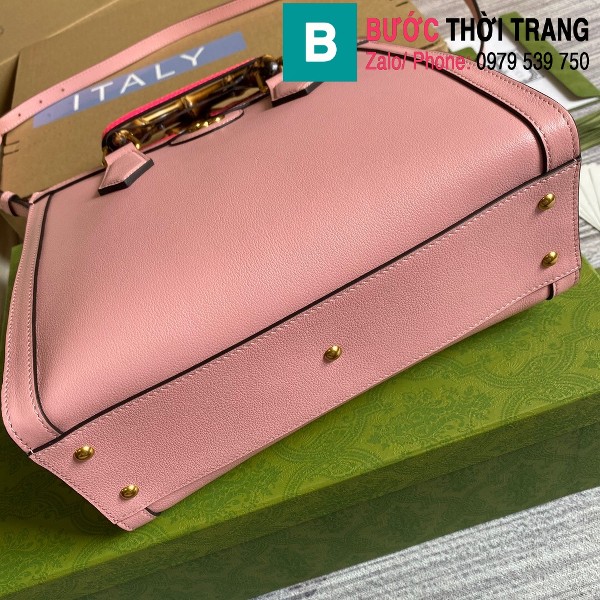 Túi xách Gucci Diana small tote bag siêu cấp da bê màu hồng size 27cm - 660195