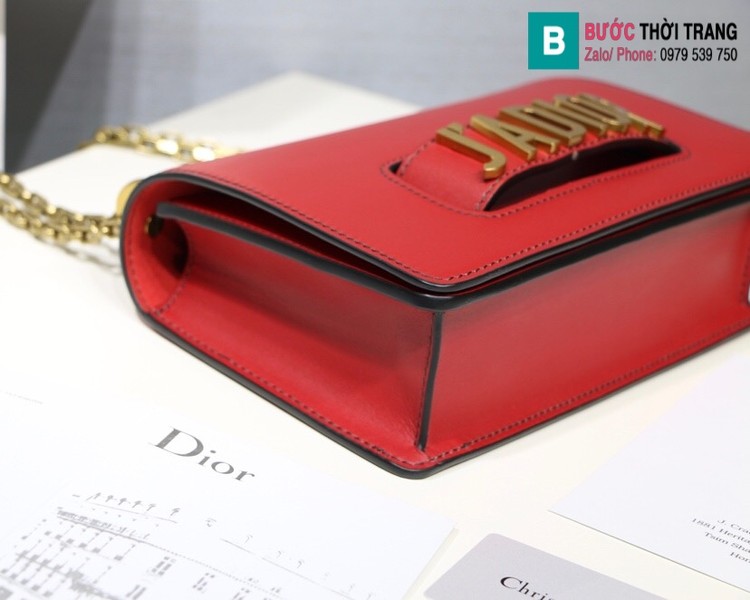 Túi xách Dior J'adior siêu cấp da trơn màu đỏ size 25cm 