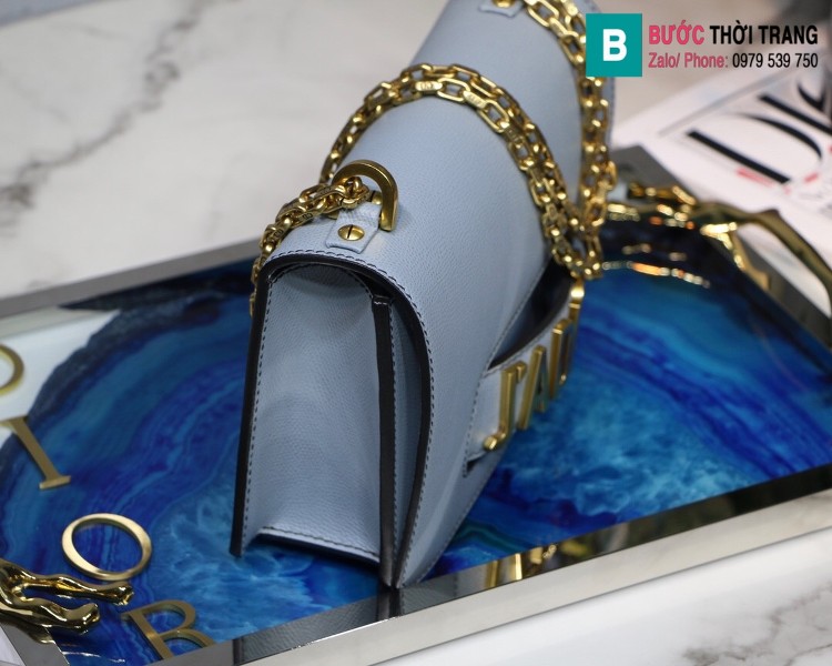 Túi xách Dior J'adior siêu cấp da xước màu xanh size 25cm
