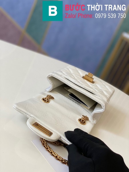 Túi xách Chanel Calfskinn2.55 Reissue Phone Bag siêu cấp da bê màu trắng size 17cm - AS1326