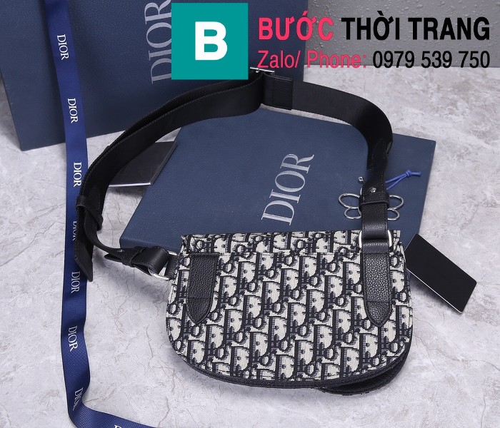 Túi xách Dior Saddle Bag siêu cấp chất liệu vải casvan màu 1 size 24cm