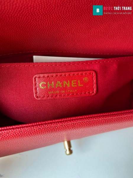 Túi xách Chanel boy siêu cấp đỏ size 25 cm - A67086 