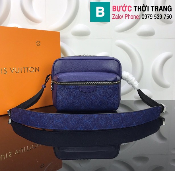Túi Louis Vuitton Outdoor Messenger siêu cấp màu xanh dương size 25cm - M30242