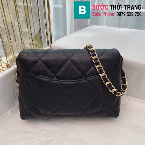 Túi xách Chanel Small Flap bag siêu cấp da cừu màu đen size 23 cm - AS2299