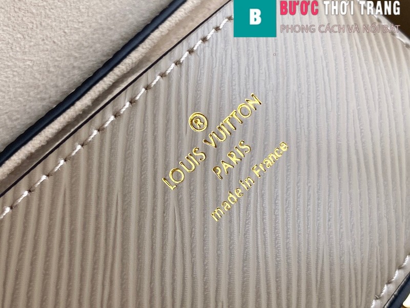 Túi xách Louis Vuitton Epi leather Twist Mini Handbags siêu cấp màu nâu xám size 19 cm - M57049