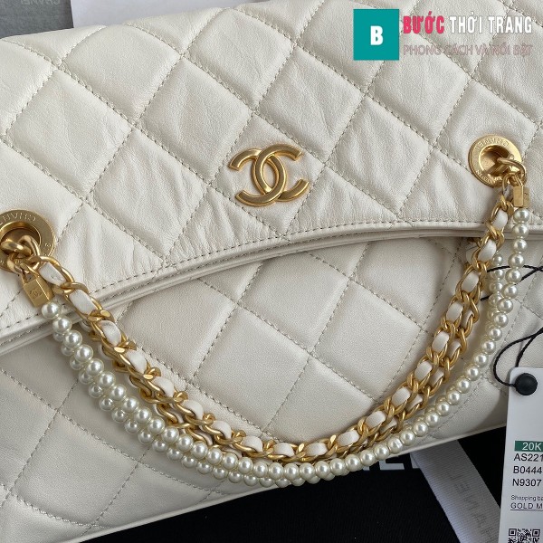 Túi xách Chanel Shopping Bag siêu cấp màu trắng size 34 cm - AS2213