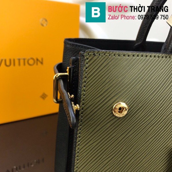 Túi xách Louis Vuitton Twist Tote siêu cấp màu rêu size 30cm - M52837