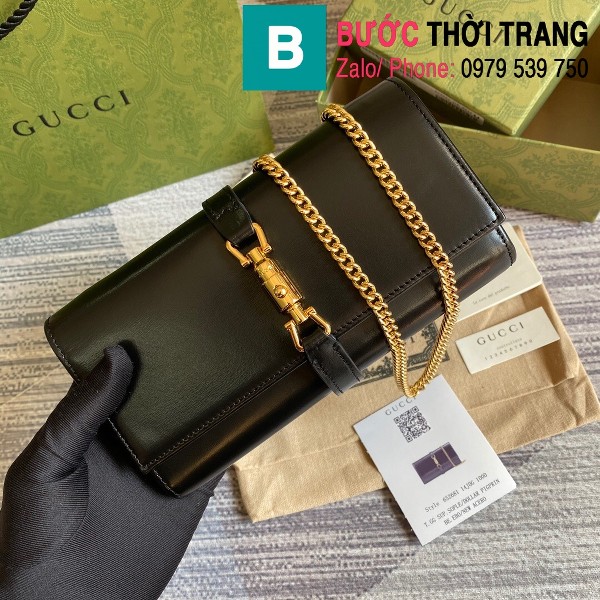 Túi xách Gucci Jacki 1961 siêu cấp da bê màu đen size 19cm - 652681