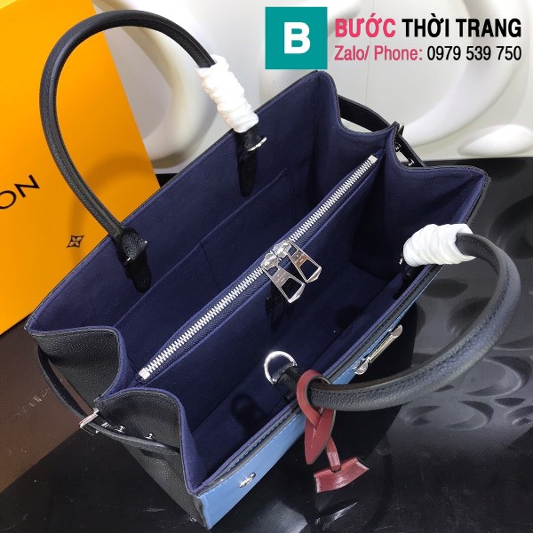 Túi xách Louis Vuitton Twist Tote siêu cấp màu xanh đậm size 30cm - M53396