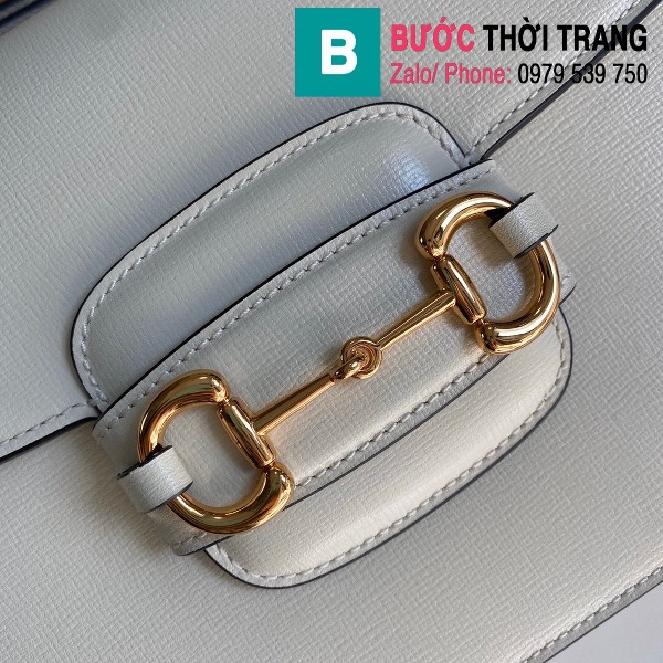 Túi xách Gucci Horsebit 1955 shoulder bag siêu cấp trắng size 25 cm - 602204 