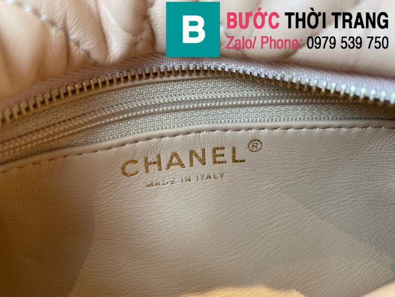 Túi xách Chanel Small Hobo Bag siêu cấp da cừu màu nude size 19cm - AS2479 