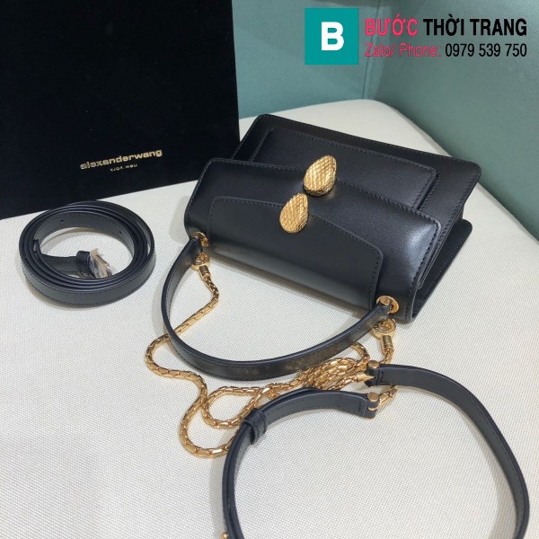 Túi xách Bvlgari Alexander Wang siêu cấp da bê màu đen size 18.5cm