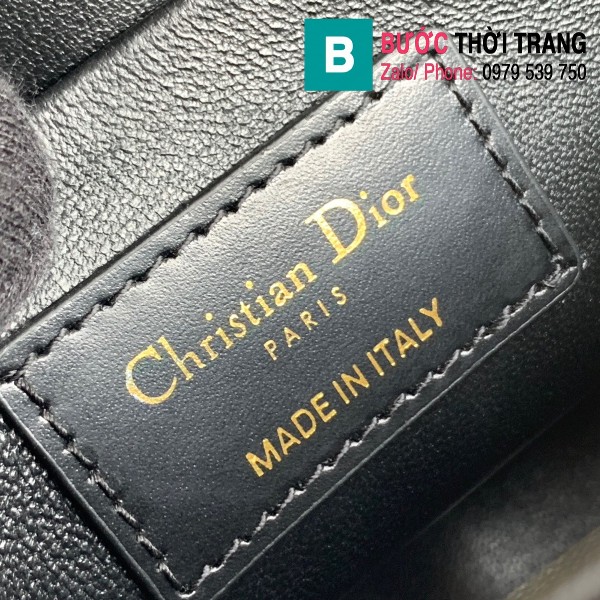 Túi xách Dior Mini Box 30 Montaige siêu cấp da bê màu đen size 17.5cm