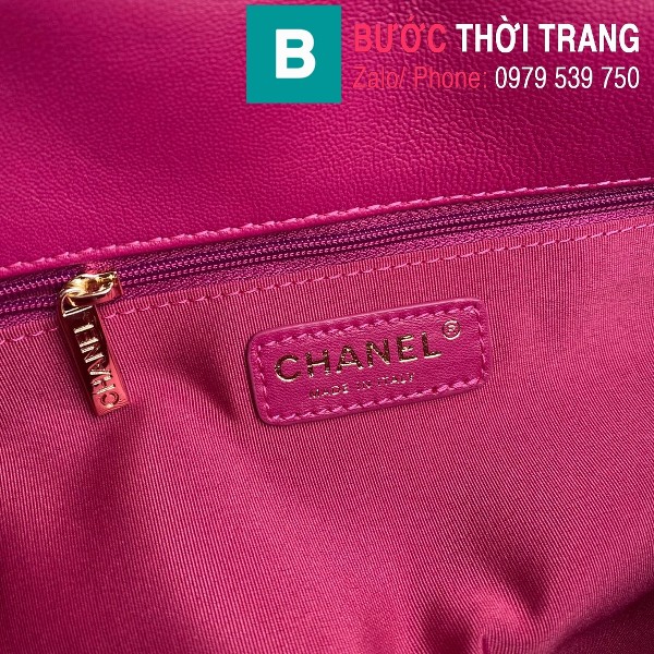 Túi xách Chanel Large Flap Bag siêu cấp da cừu màu cánh sen size 31 cm - AS2316 