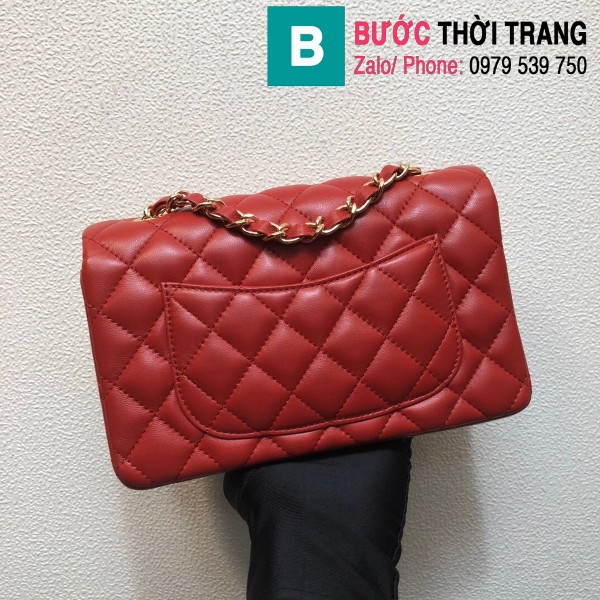Túi xách Chanel Classic Flap Bag 1116 siêu cấp da bê màu đỏ size 20 cm