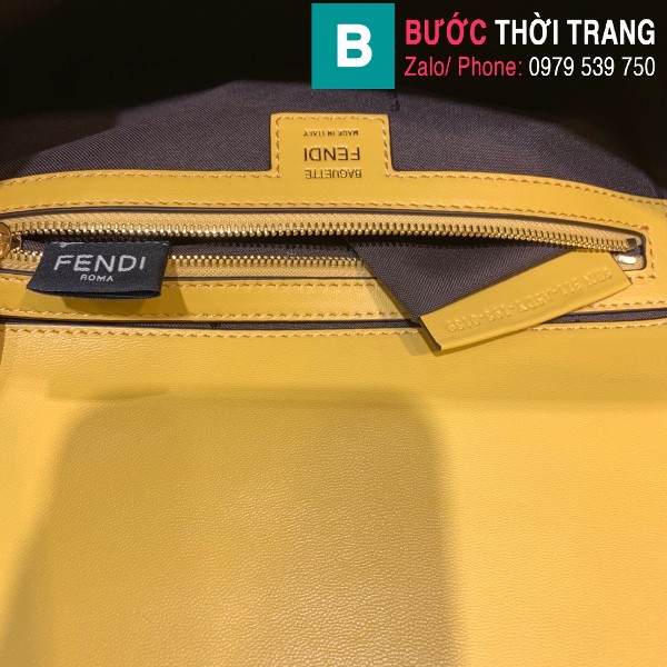 Túi xách Fendi Baguette bag siêu cấp da nappa màu vàng size 32cm 