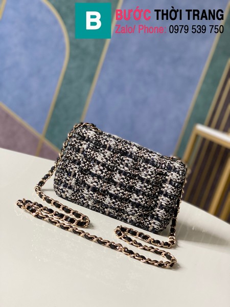 Túi xách Chanel classic flap bag siêu cấp da bê màu tổng hợp size 20cm - AS69900