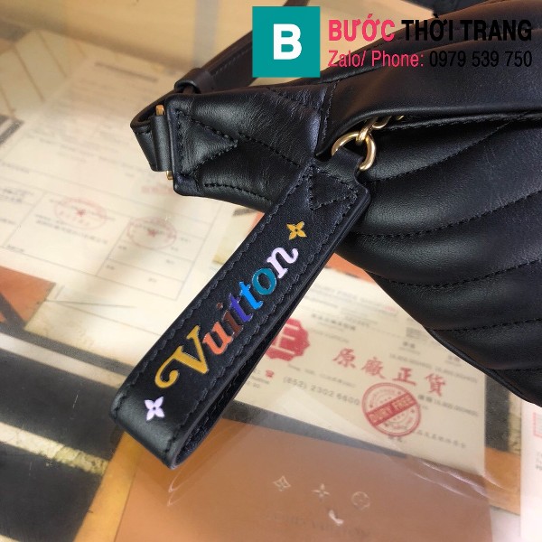 Túi Louis Vuitton New Wave Bumbag siêu cấp da bê màu đen size 22.5 cm - M53750