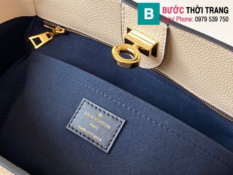 Túi xách Louis Vuitton On My Side siêu cấp da bê màu xanh size 30.5 cm - M55933