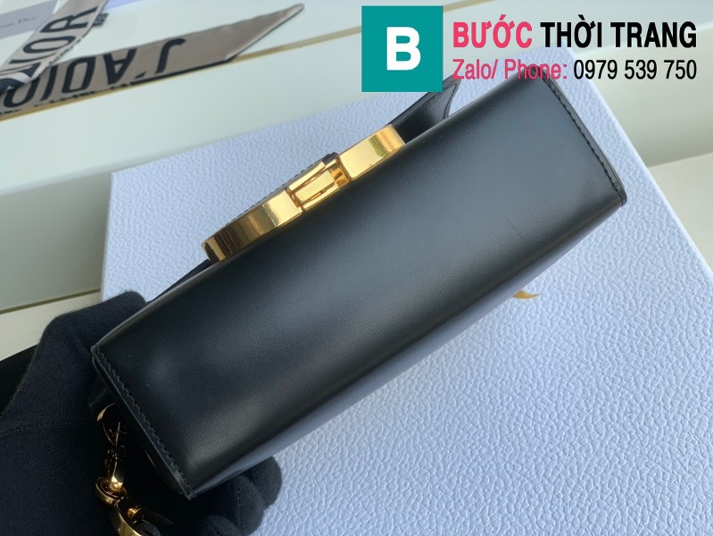 Túi xách Dior Mini Box 30 Montaige siêu cấp da bê màu đen size 17.5cm