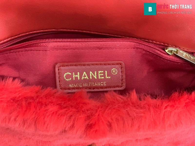 Túi xách Chanel Flap Bag siêu cấp màu đỏ size 21.5 cm - AS2240