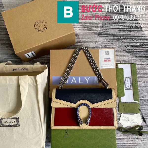 Túi xách Gucci Dionysus Bag siêu cấp da bê màu đỏ đen size 28cm - 400249