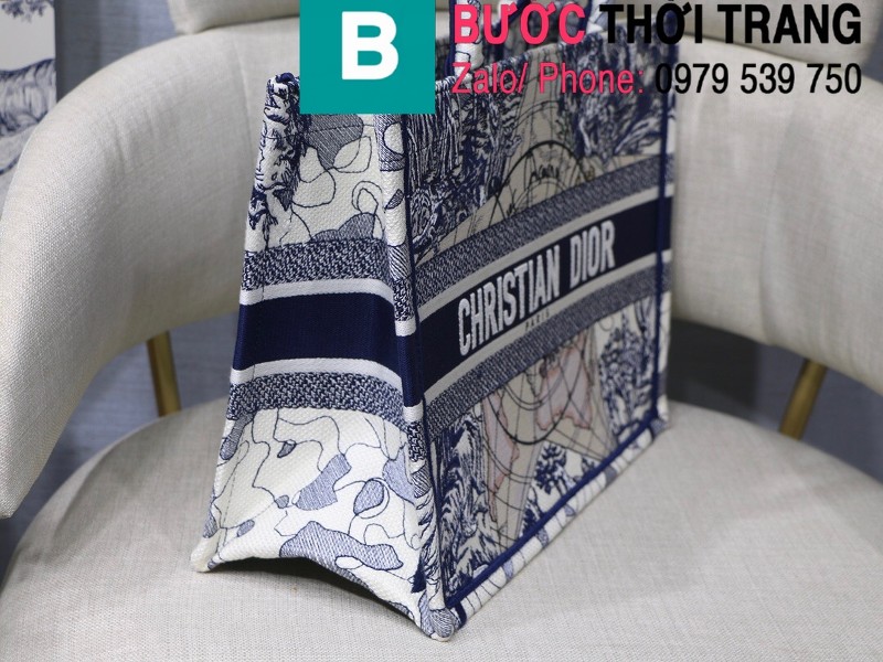 Túi xách Dior Book Tote siêu cấp chất liệu vải casvan màu 7 size 36.5cm - M1286 