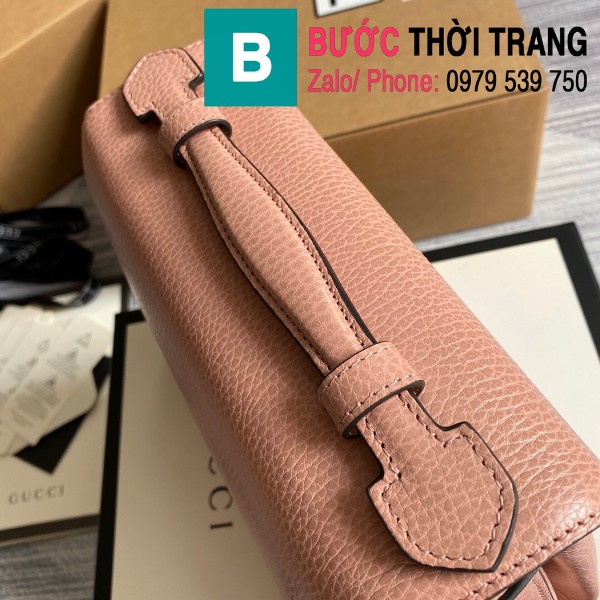 Túi xách Gucci Interlocking Leather Chain Crossbody Bag siêu cấp màu hồng size 25cm - 510302