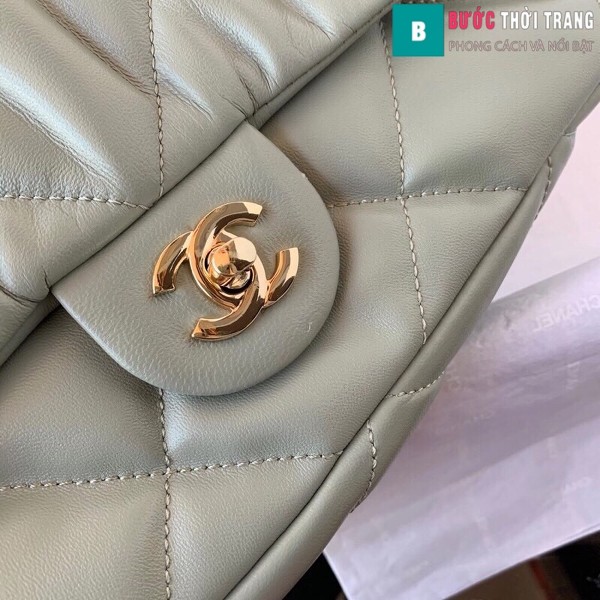 Túi xách đeo chéo Chanel siêu cấp mẫu mới màu xanh rêu size 25 cm