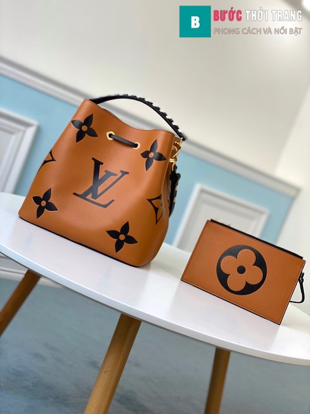 Túi xach LV Louis Vuitton Crafty NéoNoé MM siêu cấp màu cam đậm size 26 cm -M56888