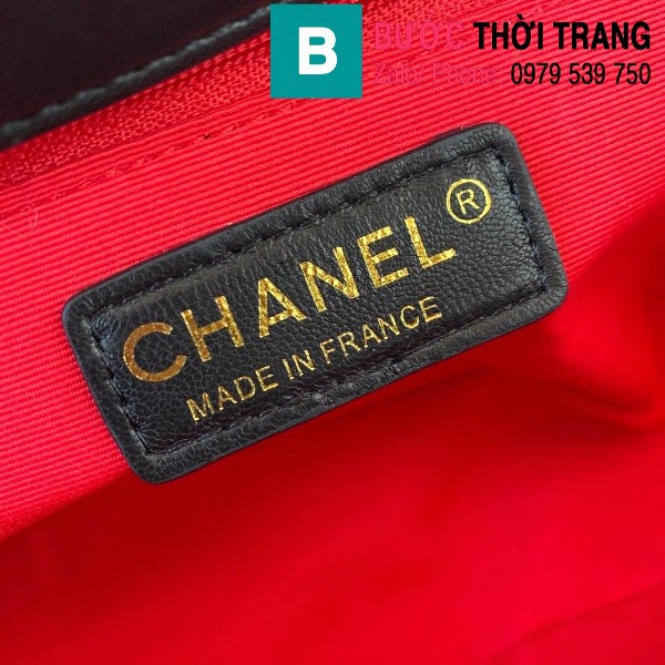  Túi xách Chanel Polding Bag siêu cấp màu đen size 21 cm - AS2222 