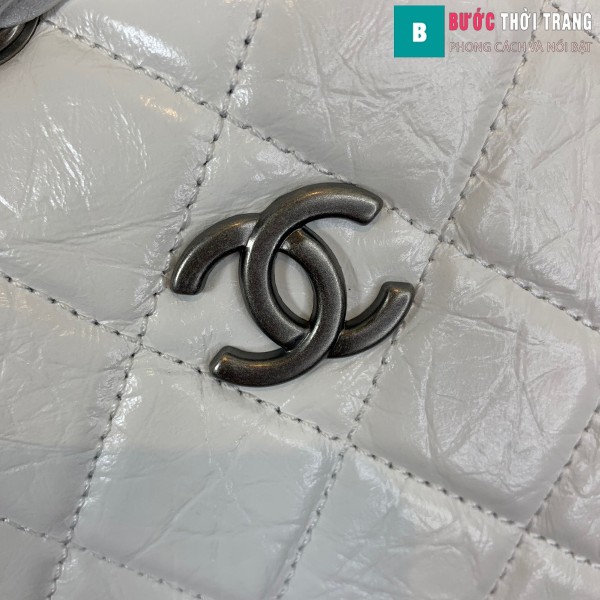  Túi xách Chanel Gabrielle Backpack siêu cấp màu trắng size 24cm - A94485