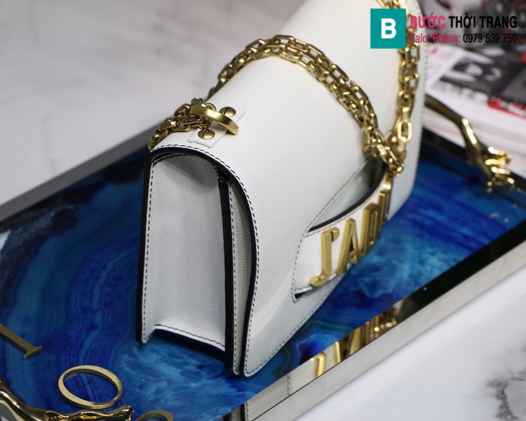 Túi xách Dior J'adior siêu cấp da xước màu trắng size 25cm 
