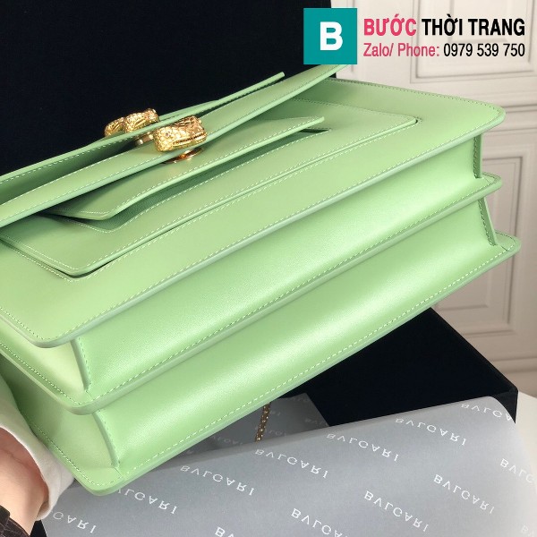 Túi xách Bvlgari Alexander Wang siêu cấp da bê màu xanh size 27.5 cm