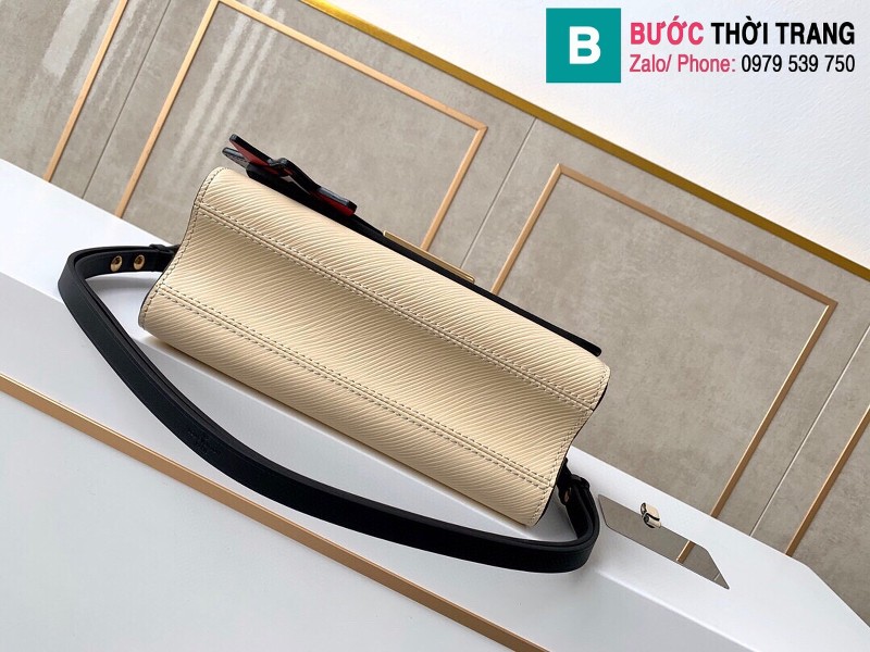 Túi xách Louis Vuitton Crafty Twist MM siêu cấp màu trắng size 23 cm - M56780