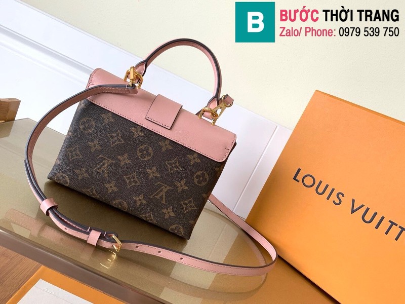 Túi xách Louis Vuitton Locky BB siêu cấp da bò màu hồng size 20 cm - M44080