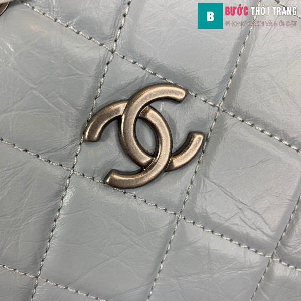  Túi xách Chanel Gabrielle Backpack siêu cấp màu xanh nhạt size 24cm - A94485